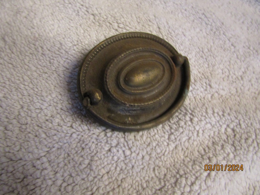 Antique Victorian Age Cast Iron Drawer Pull Decorative