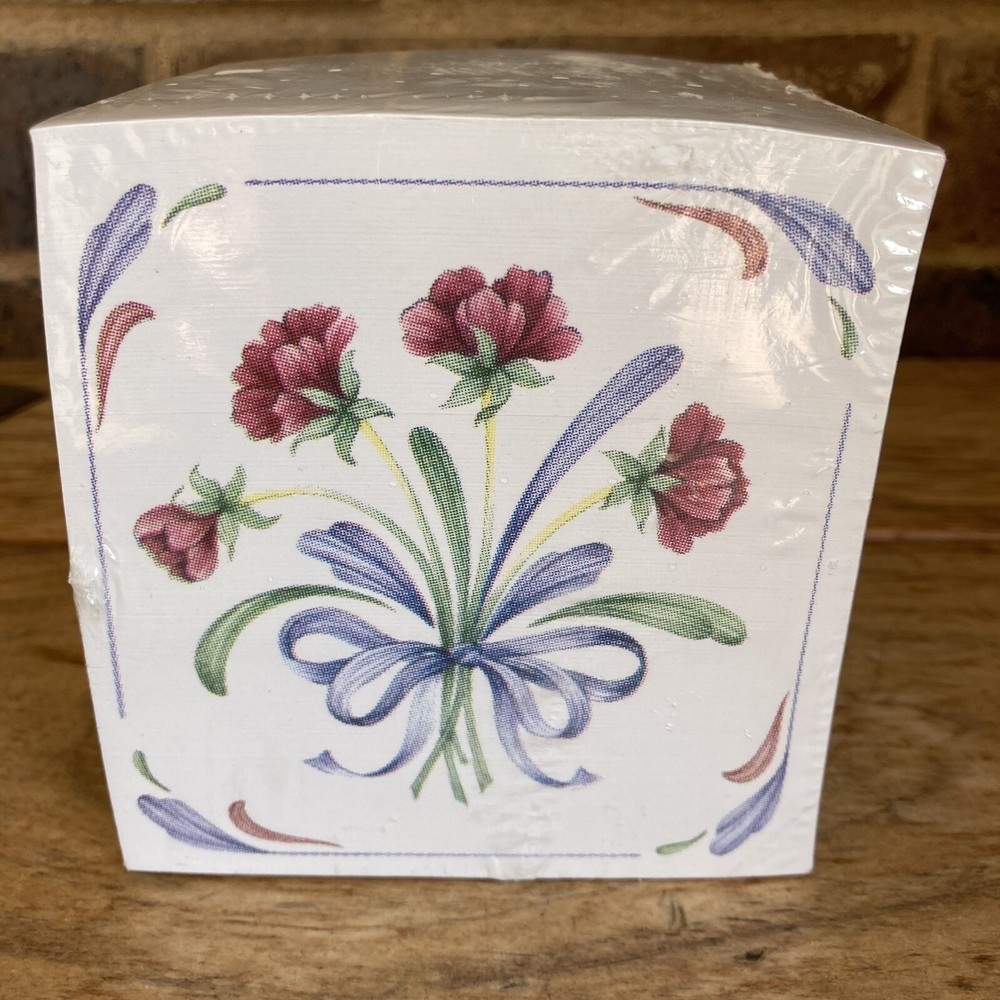 Poppies on Blue By Lenox 4” Note cube Replacement Pack