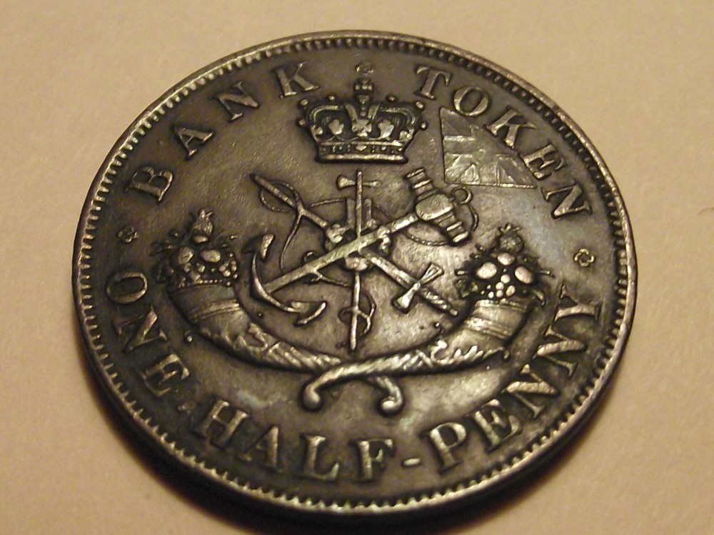 #2852 Canada / Upper; 1/2 Penny Token 1852