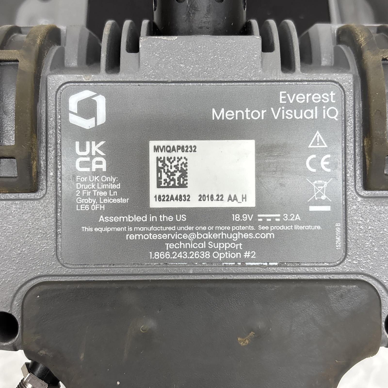 GE Inspections Mentor Visual IQ w/4mm x 3 Meter Probe Borescope in Rolling Case