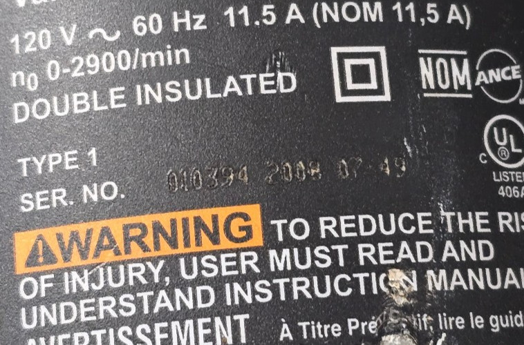 Porter Cable 750 Tigerclaw Variable Speed & Variable Angle Reciprocating Saw