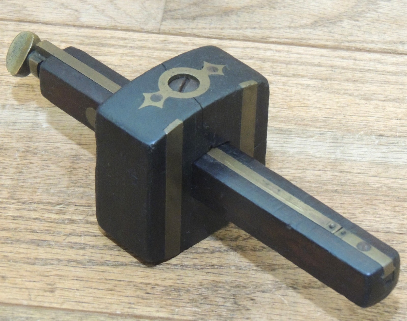 MARPLES & SONS SHEFFIELD ROSEWOOD/BRASS MORTISE GAUGE-ANTIQUE HAND TOOL-MARKING