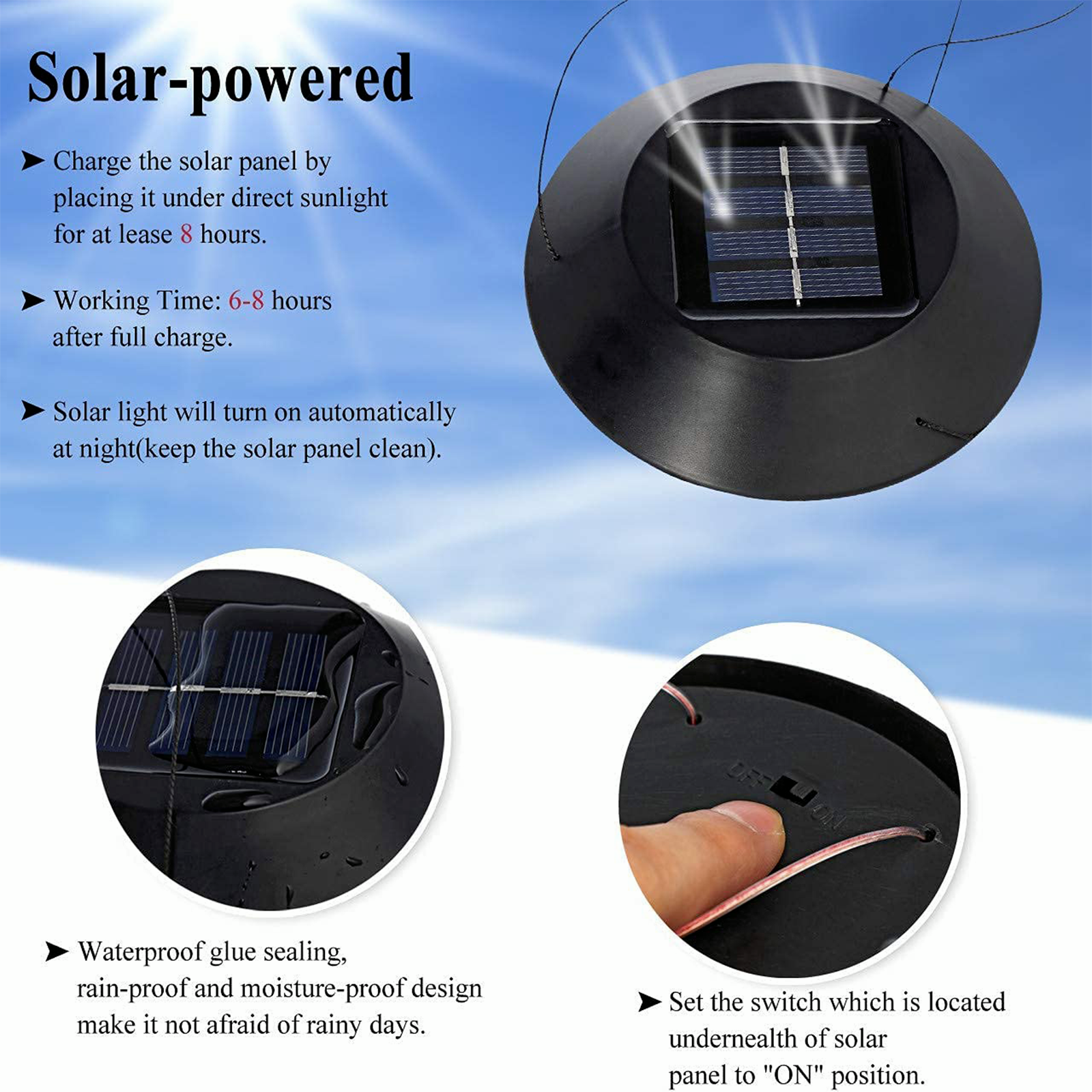 LED Solar Wind Chimes Lights Moon&Star Color Changing Lawn Hanging Lamp Decor US