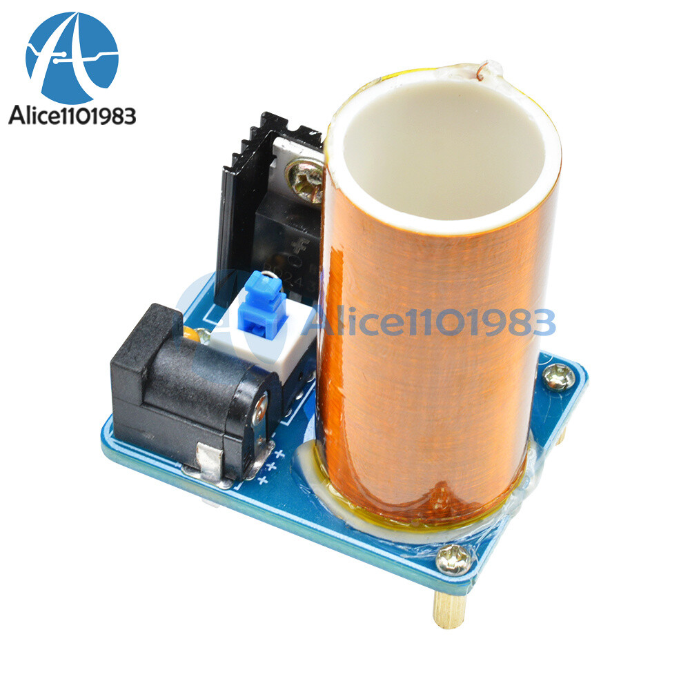 BD243 Mini Tesla Coil Module 9-12V Electronics Wireless Transmission Assembled