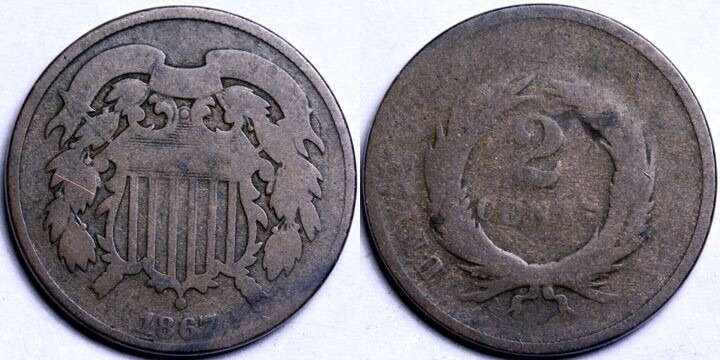 1867 Two Cent Piece