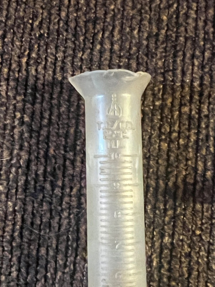 (3) Nalgene 10mL TC/TD Polypropylene Graduated Cylinder