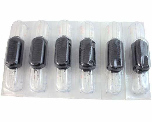 40 PCS 1 Inch 25MM Tattoo Disposable Tube Clear Tips: Round, Flat, Diamond