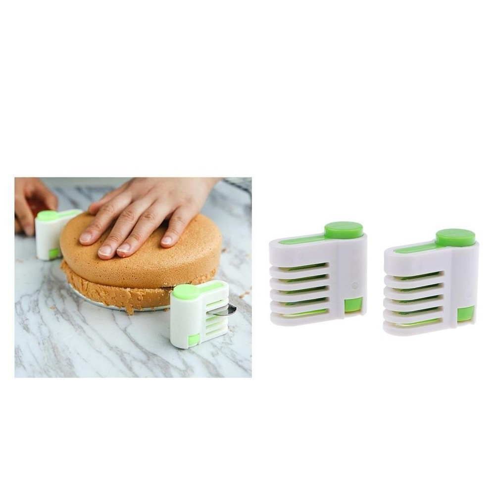 2pcs 5 Layers DIY Cake Bread Cutter Leveler Slicer Set Cutting Fixator Tools