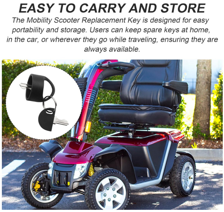 Pride Mobility Scooter Replacement Key Set Compatible with Go-Go Elite Traveller