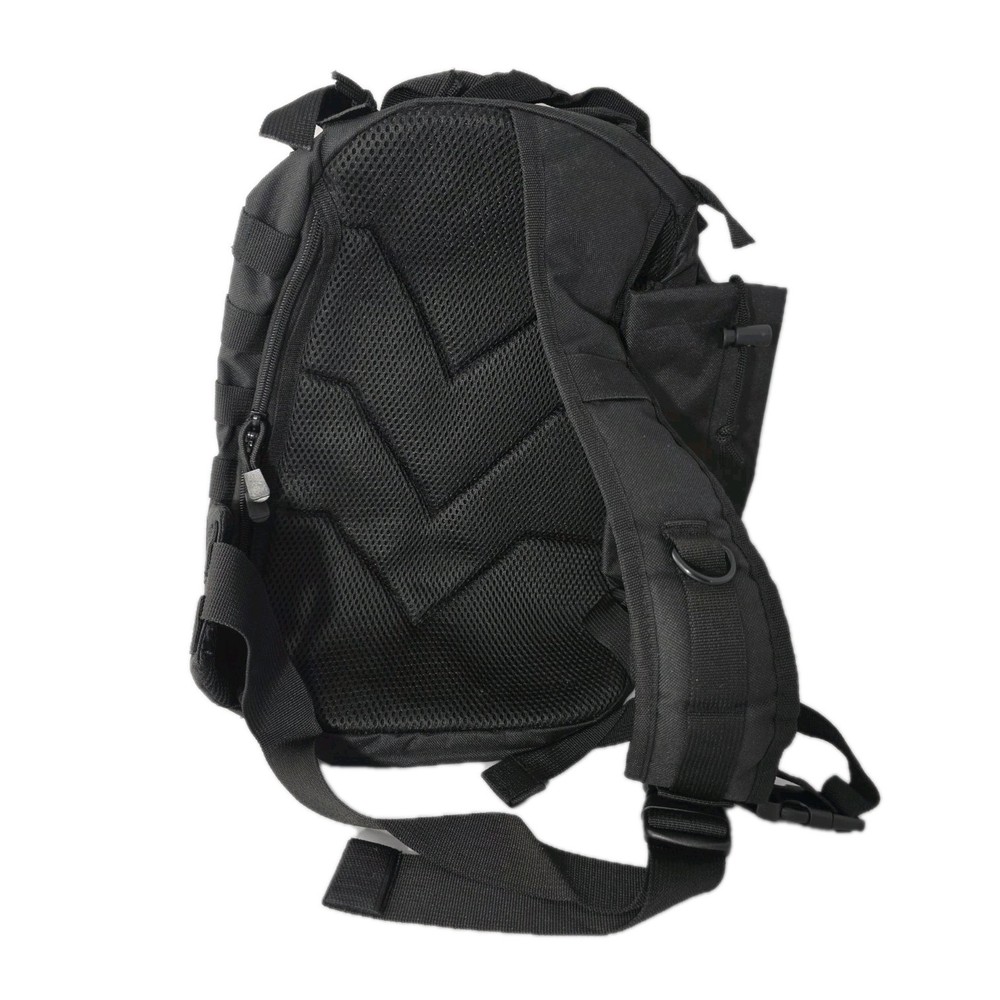 Joshioki Tactical Sling Backpack Black MOLLE-Style EDC Pack Adjustable Straps