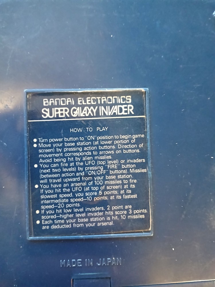 Bandai Electronics Super Galaxy Invader Handheld Electronic Game