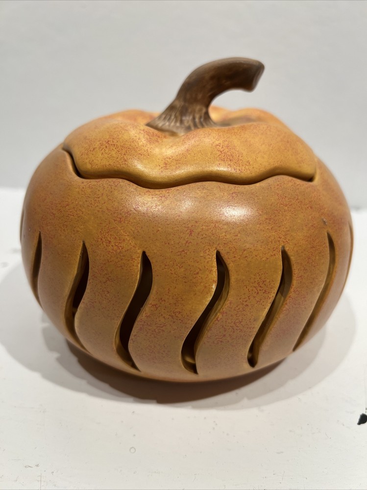 Fireside Ceramic Orange Pumpkin Fall Decoration Autumn Decor