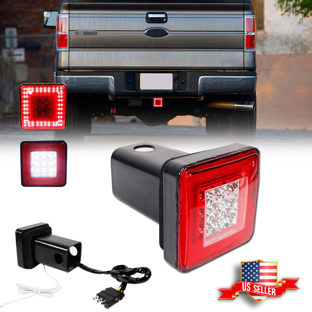 LED Run/Brake/Reverse Towing Hitch Cover Light for Class III 2" Trailer Receiver