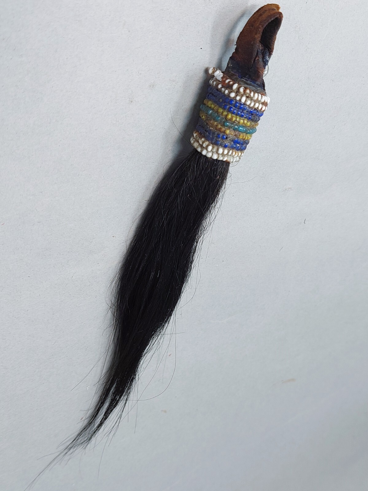 Native American Plains 19th Century Beaded Shield or Tomahawk Drop Ca 1880