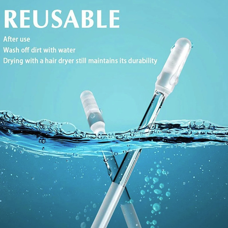 24pcs Disposable Silicone Ear Wax Remover Sticky Earpick S/L Cleaner Set - NEW