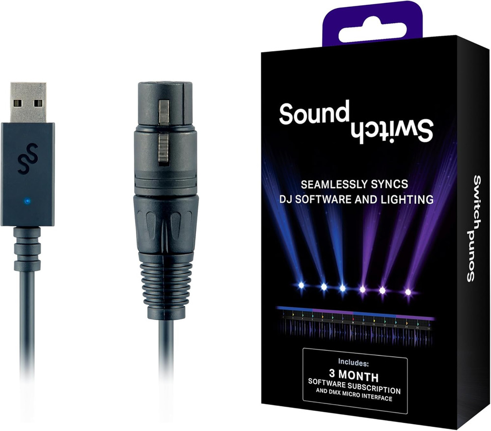 Soundswitch Micro DMX Interface - Ultra-Compact USB to DMX Interface with 3-Mont