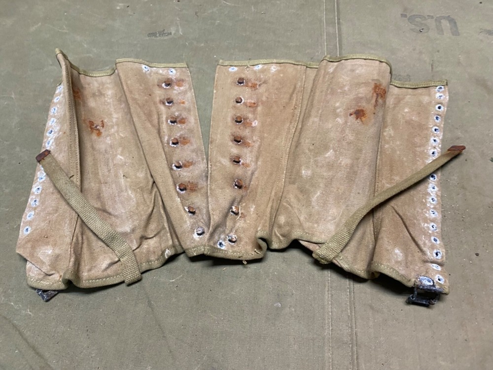 ORIGINAL WWII US ARMY M1938 COMBAT FIELD LEGGINGS- SIZE 1R