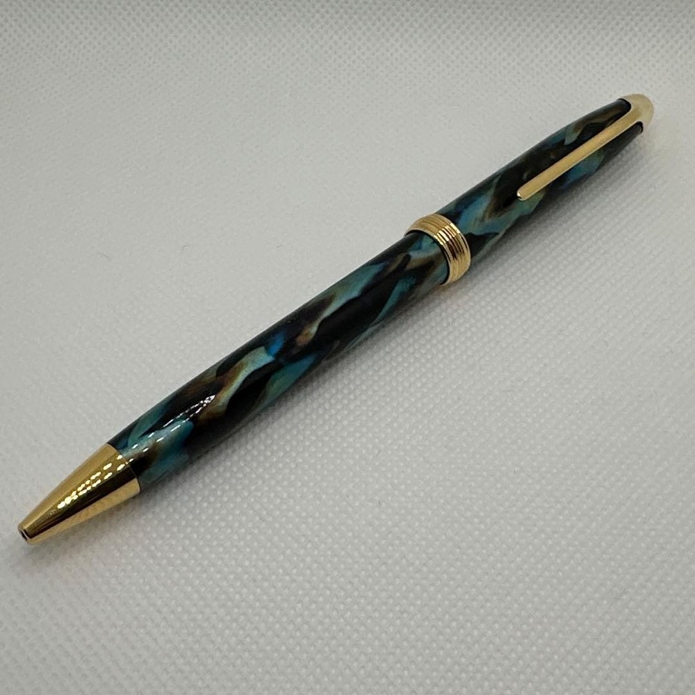 cross pinnacle peacock blue ballpoint pen