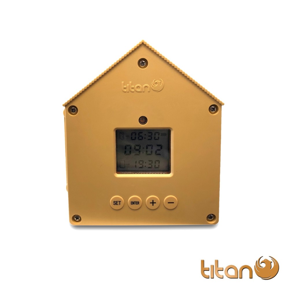 Chicken House Door operner MAX Power 11lbs lift. With Light Sensor and TImer