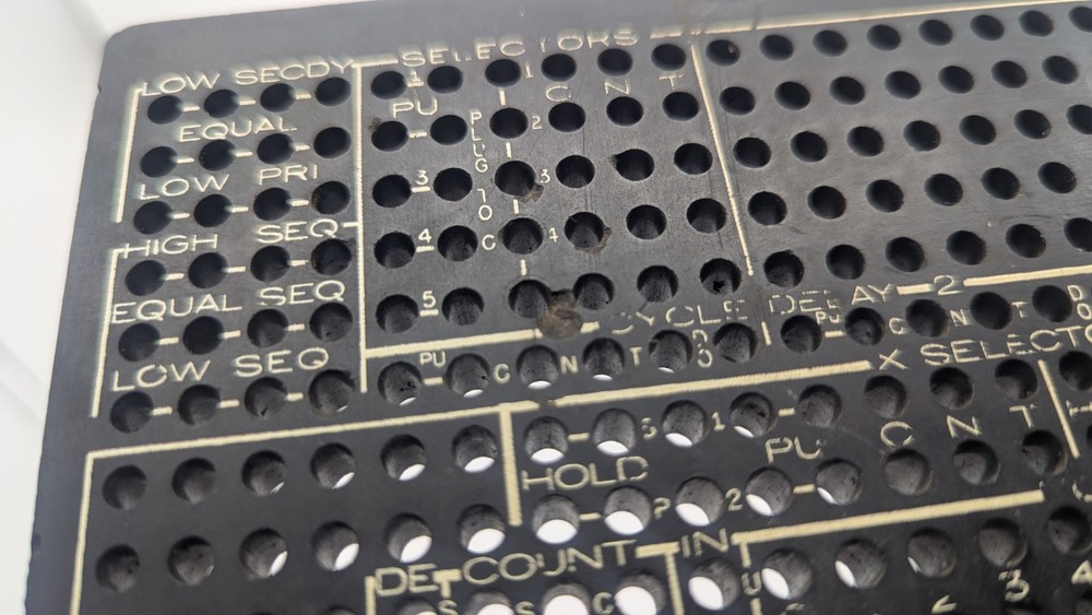 Vintage IBM 601060 Plug Board Machine Plugboard Control Panel FOR DISPLAY