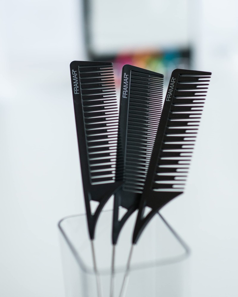 FRAMAR Dreamweaver Highlight Comb Set - Professional Regular, Black