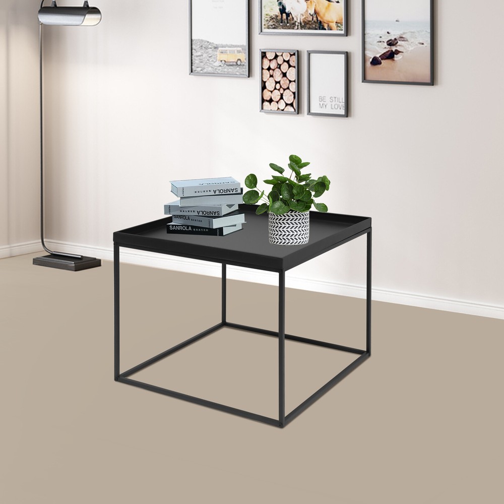 24" Square Table Side End Table Camping Table Portable Metal Frame Table Top New