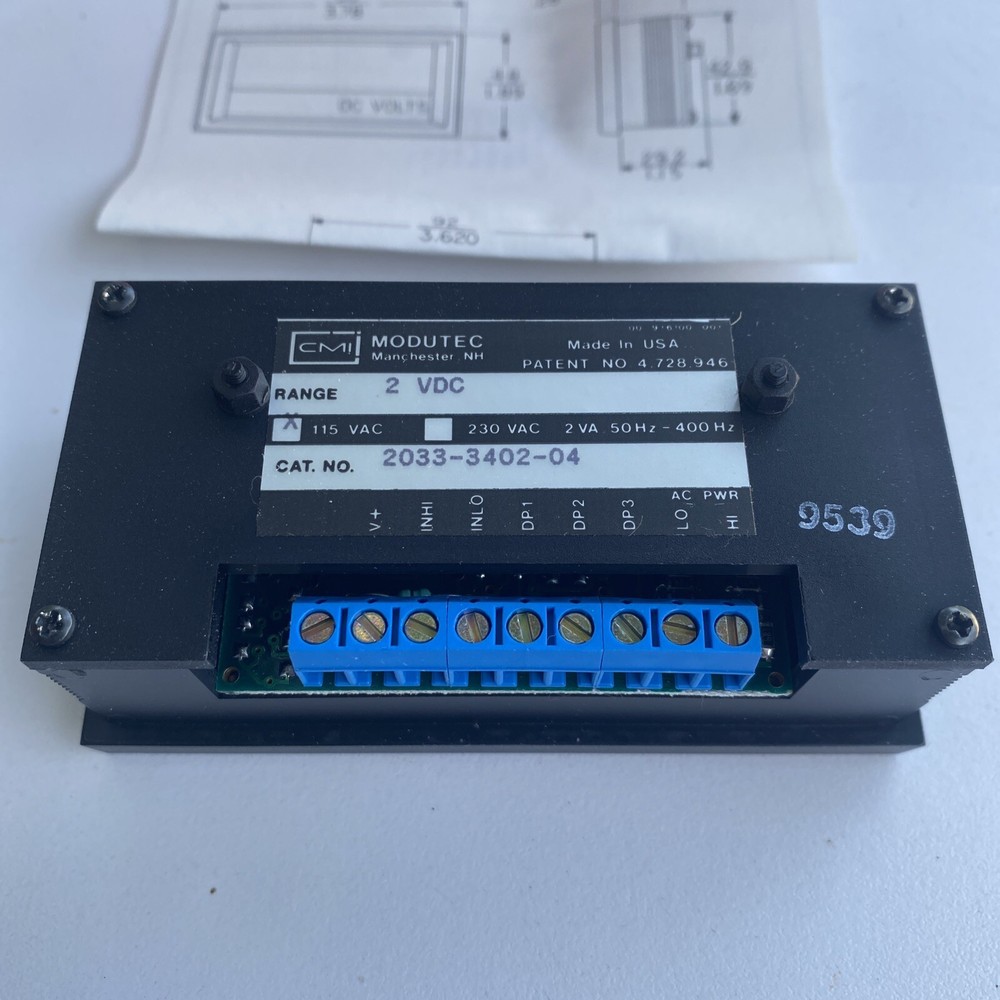 New MODUTEC 2033-3402-04 DIGITAL PANEL MOUNT METER 2VDC 2033340204