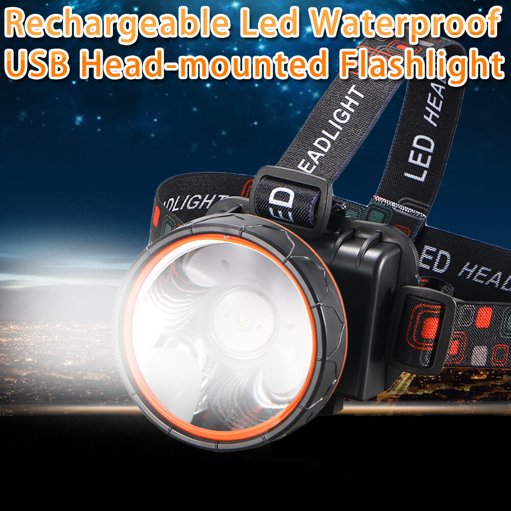 Excellent Light LED Headlamp waterproof Rechargeable Headlight 5000 Lumens Easy