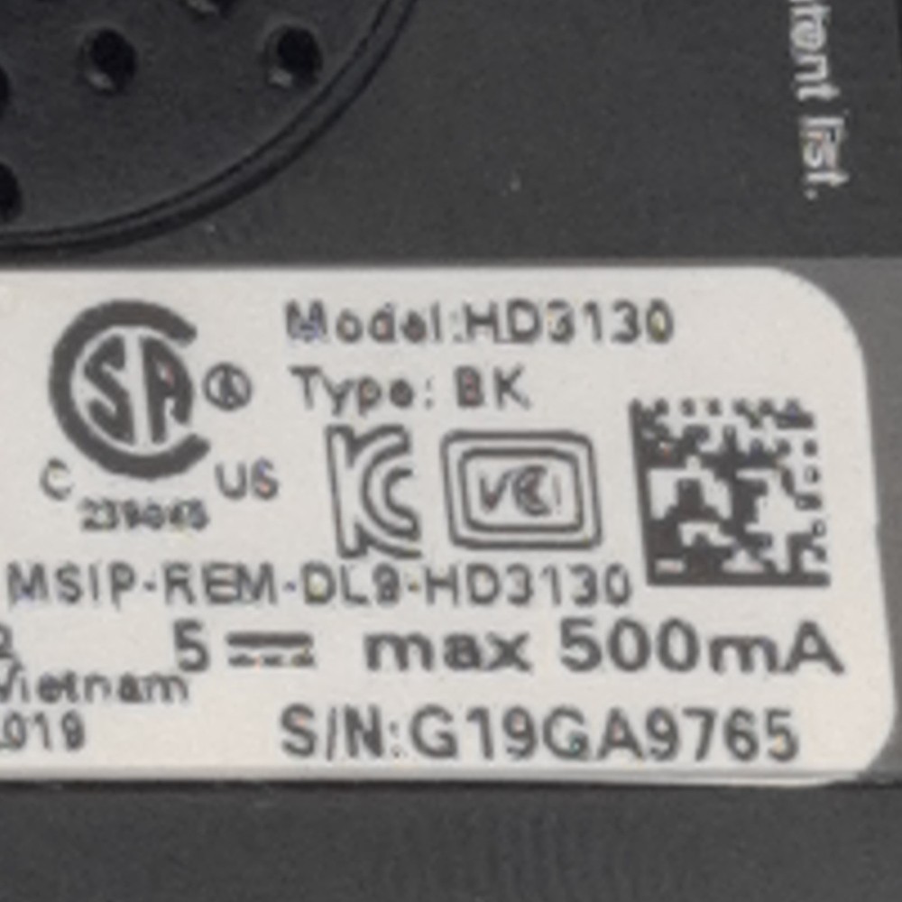 Datalogic HD3130 Heron Barcode Scanner 23.6in Max Range, USB Connector, 5VDC