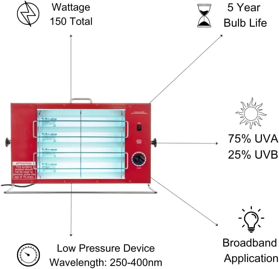 Ultraviolet Tanning lamp UVA UVB Light Solarium Lamp Bronzer Body Face Skin