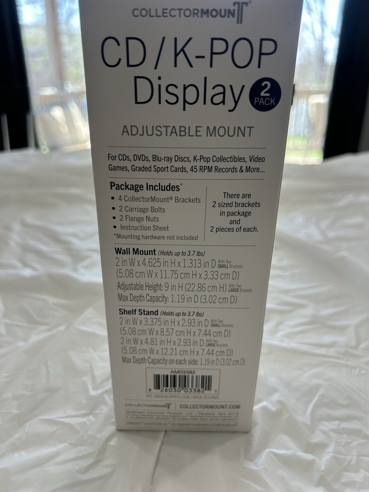 CD / K-POP Adjustable Display Mount - White