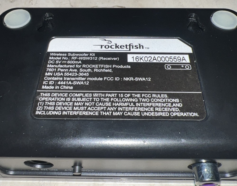 Rocketfish RF-WSW312 Wireless Receiver - 1 Unit