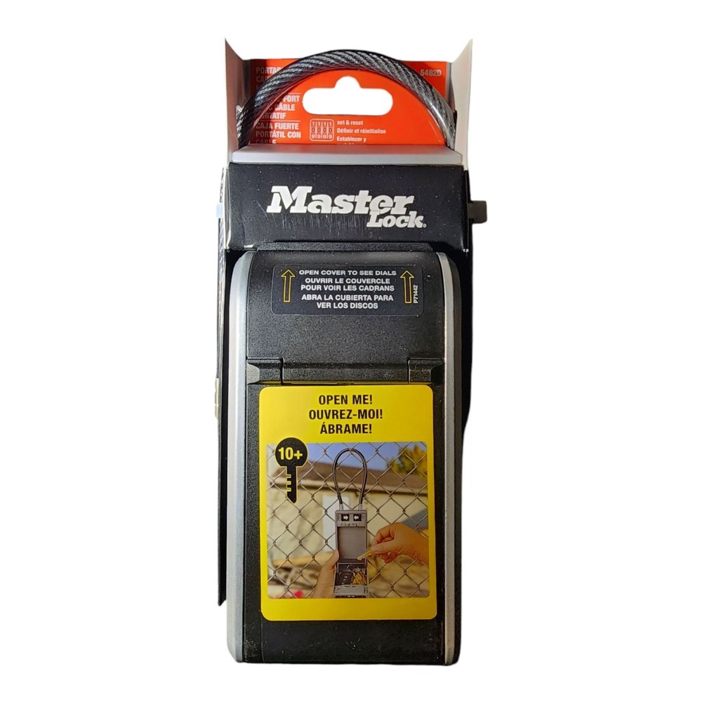 Master Lock Large Removable Cable Key Lockbox Combination Dials Security Safe