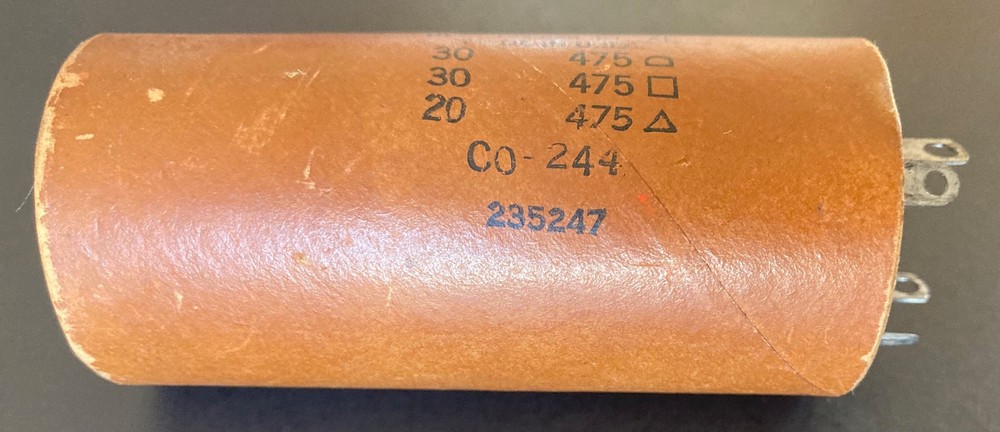 Mallory Type FP 235247 Can Capacitor 30/30/20 MFD 475 VDC *Not Tested*