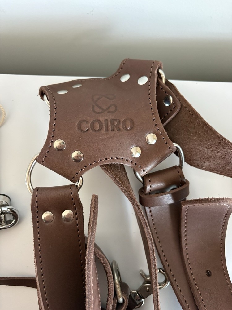 Coiro Slim Camera Harness for 2 Cameras – Dual Shoulder Leather Camera Strap