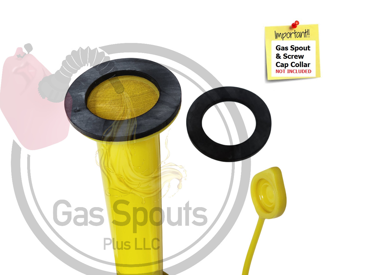 2-Pack Chilton Gas Spout Gaskets "STOP LEAKS" Glue it to spout FIX YOUR CAN MAN!