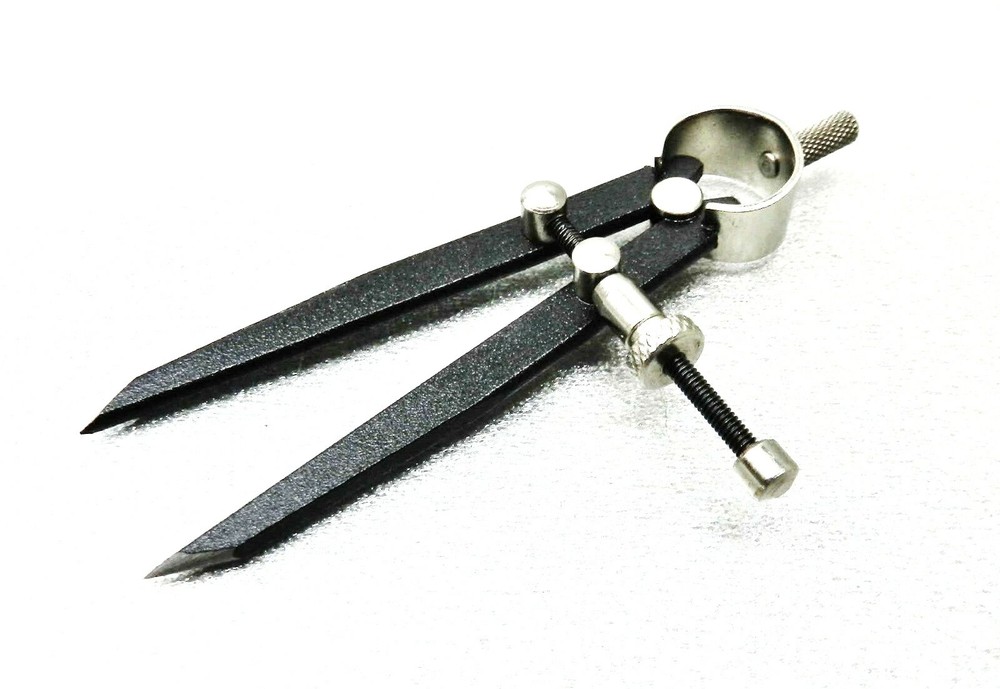 Dividers Flat Leg Compass Divider Tool 4" Spring Gauge Measuring Design Layout