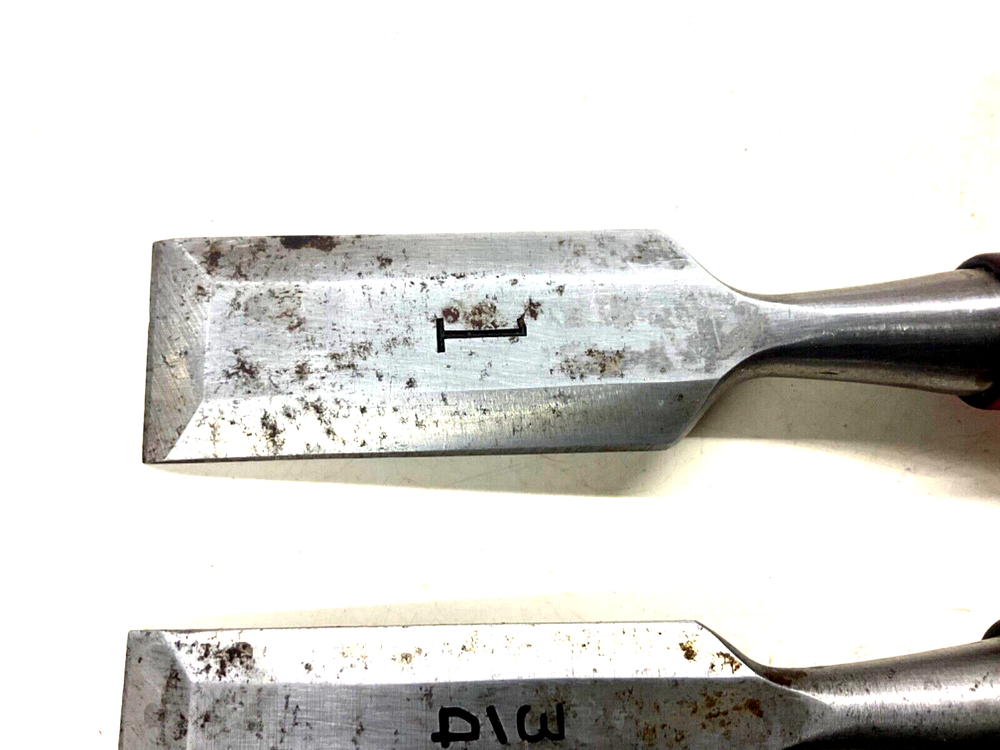 VINTAGE FULLER TOOLS UNBREAKABLE WOOD CHISEL SET, 1/2”, 3/4”, 1”