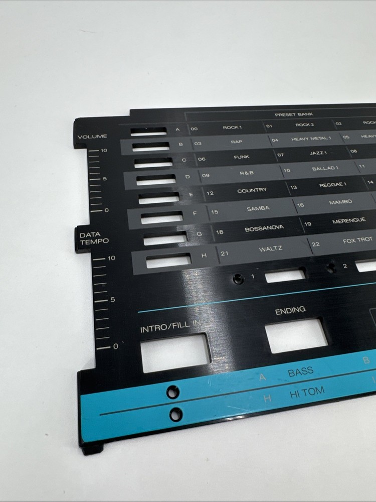 Korg DDD-5 Dynamic Digital Drum Machine Replacement Front Panel Part.