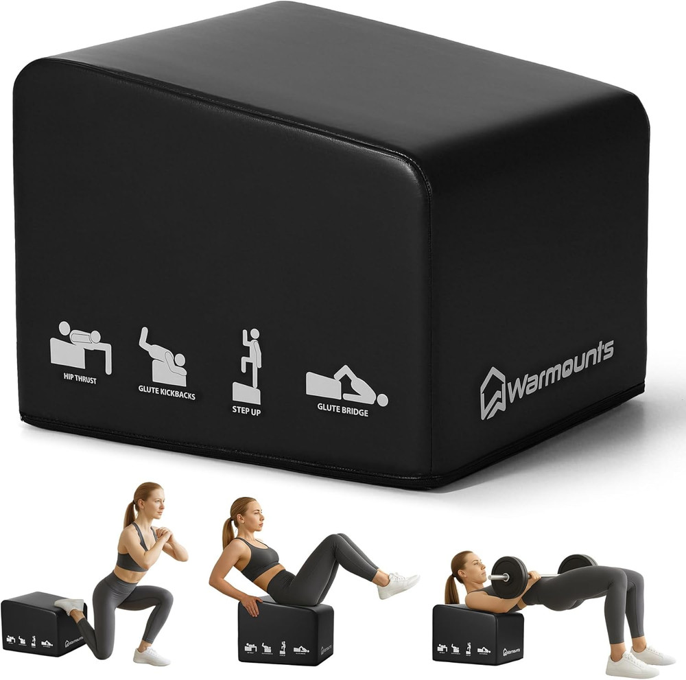 WARMOUNTS Hip Thrust Bench, Multi-Functional Hip Thrust Machine for Strength Tra