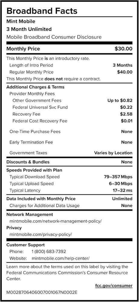 3- Unlimited Talk, Text & Data Plan + 3-in-1 SIM
