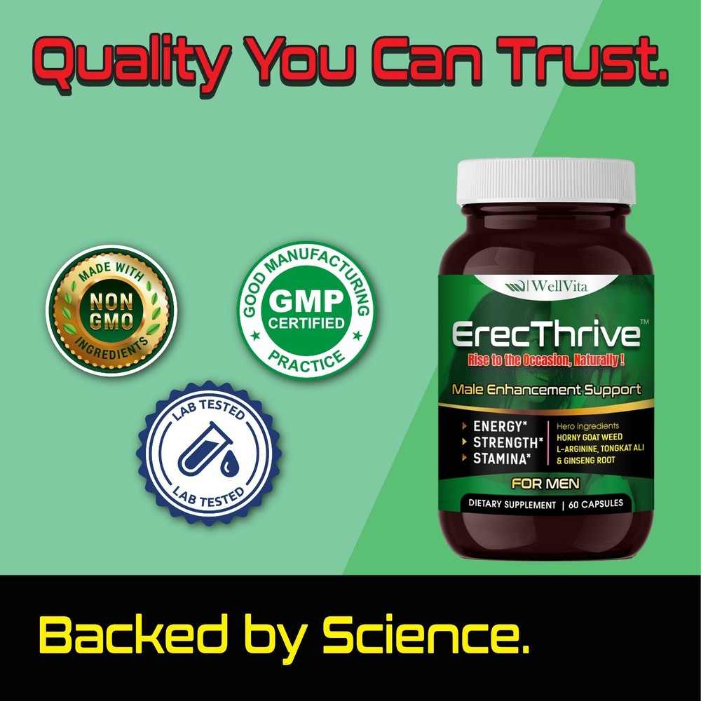 Libido Support, Stamina & Energy Booster for Men – Testosterone & Performance 60
