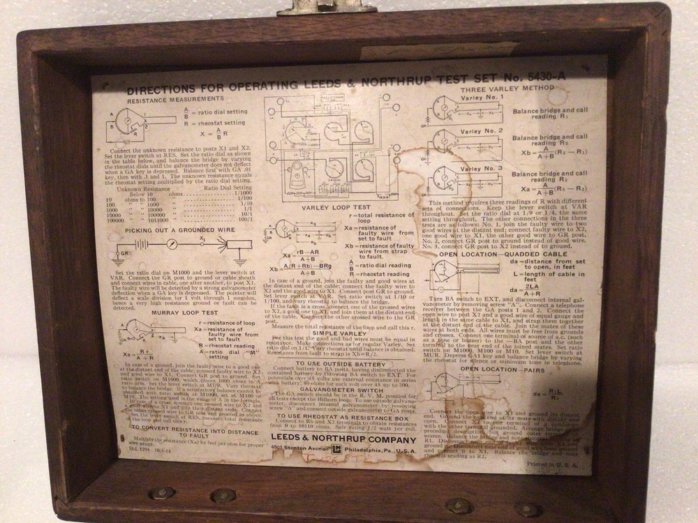 Leeds & Northrup 1940s Model 5430-A Electrical Test Set