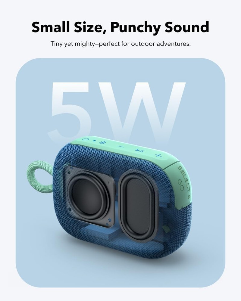 Select 4 Go Bluetooth Shower Speaker by , Waterproof/Dustproof, Portable Wir...