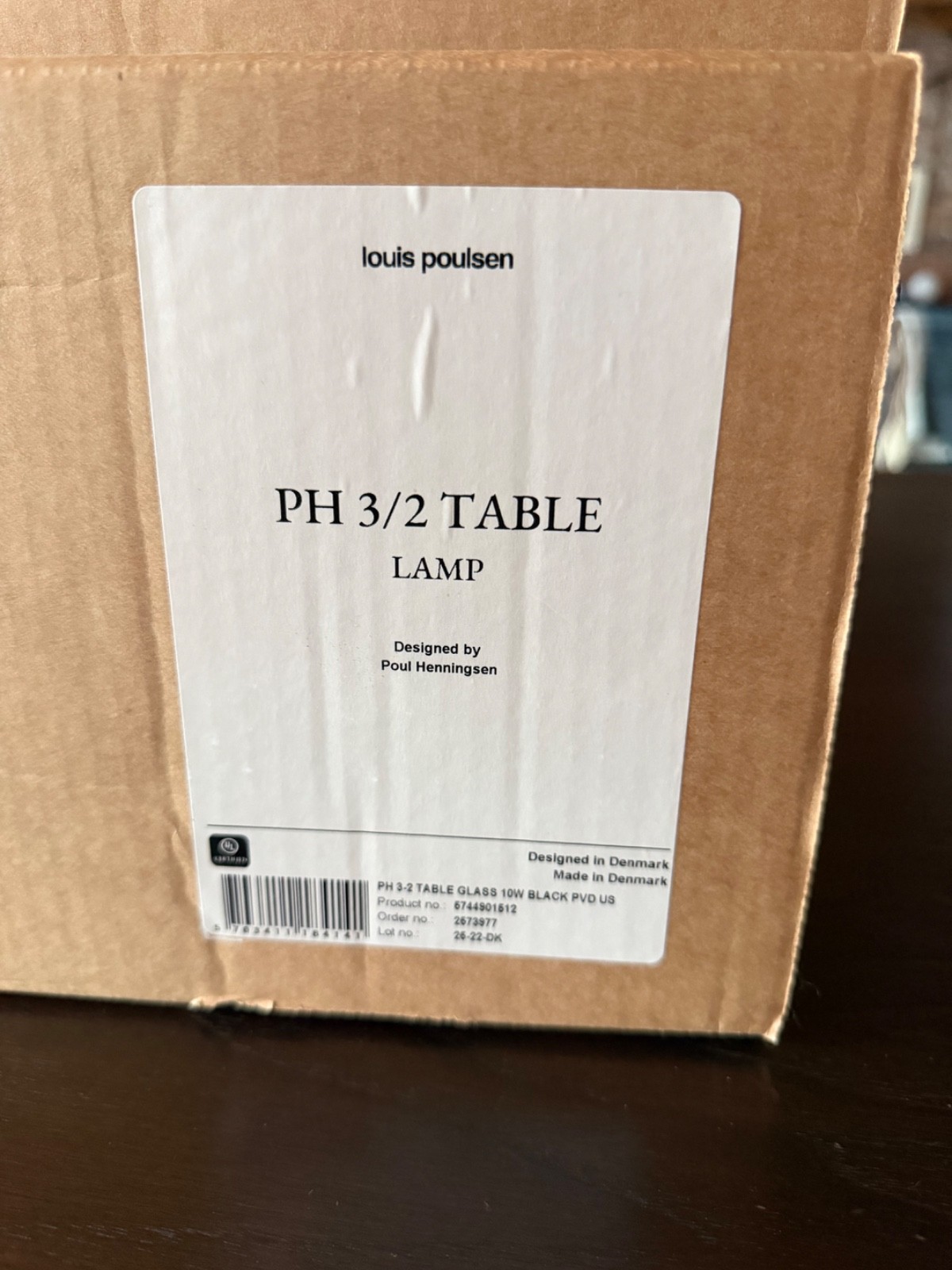 Louis Poulsen PH 3/2 2025 Table Lamp In Black (unopened box)