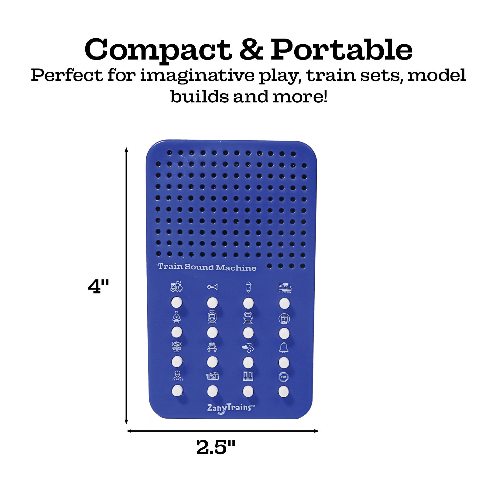 Train Sound Machine - Electronic Train Noisemaker with 16 Sounds