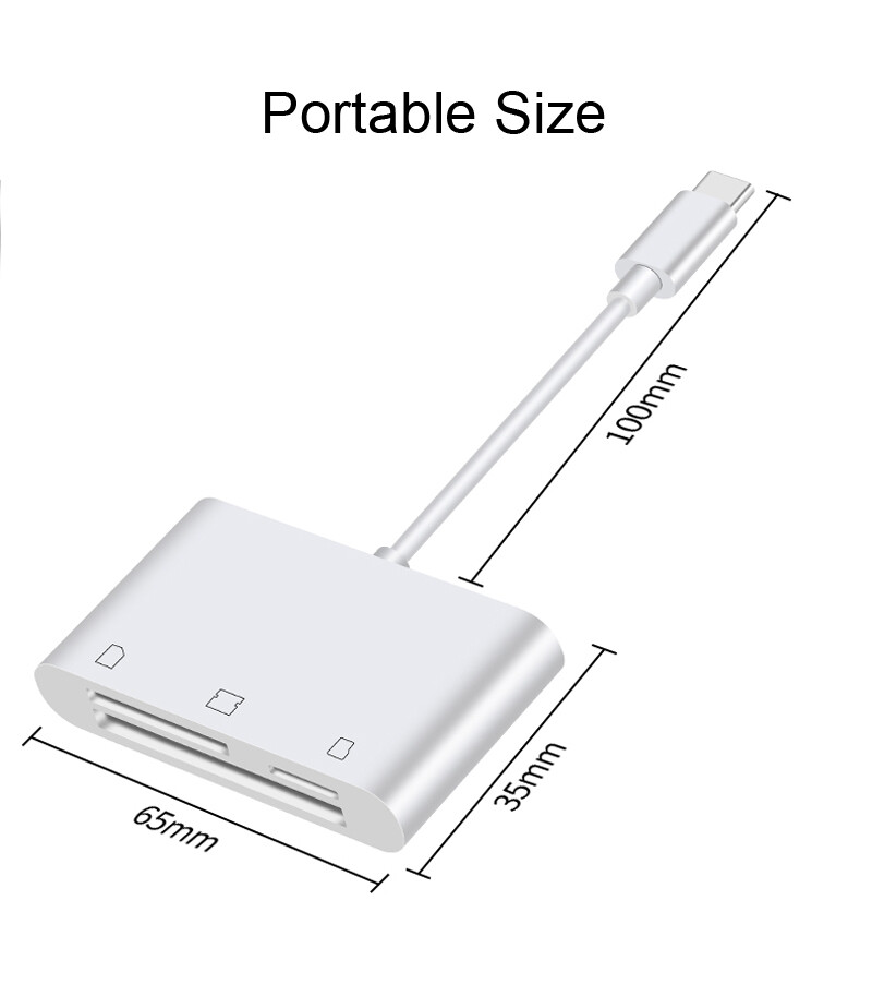 Type C Card Reader SD TF CF USB Flash Disk Mouse OTG Adapter for Samsung Huawei