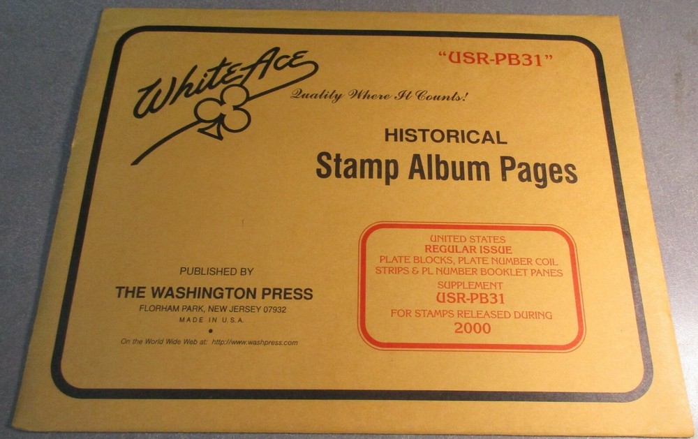 WHITEACE USR-PB31 HISTORICAL STAMP ALBUM PAGES STAMPS RELEASED 2000 W/FREE SHP.