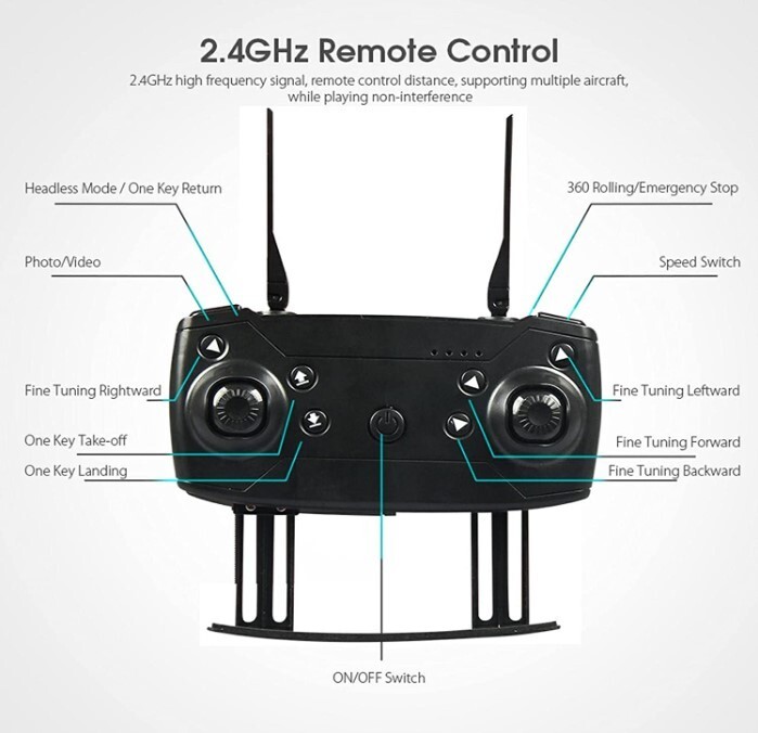 E58 Pocket Drone Upgrade Version 2 Wide Angle 720P Camera HD Shooting