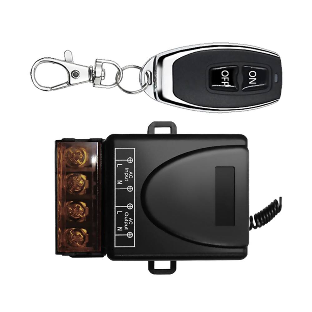 Remote Control Switch 90-220V RF Relay Receiver W/ Remote Control 100m Range